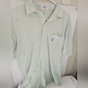 Johnnie-O Striped Tech Polo Shirt Men’s Size Medium Light Green